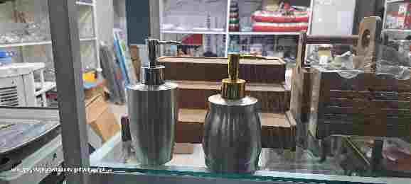 جامایع استیل  پمپی طلایی و نقره ای