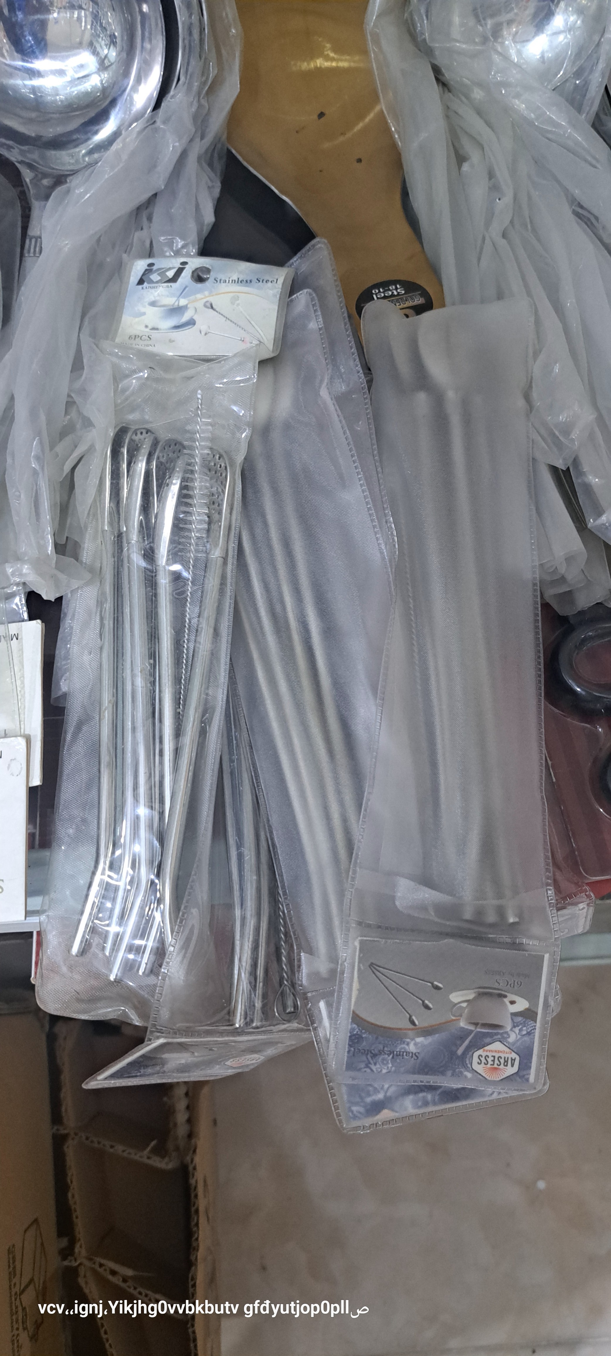 نی شربت استیل ۶تایی با فرچه پاکن