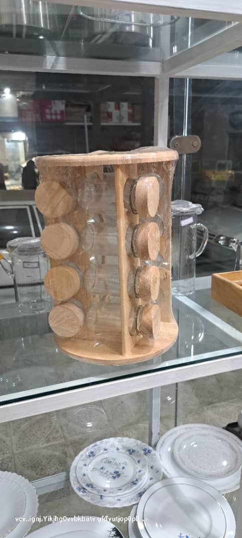 ادویه طبقاتی  ۱۶ تایی با استند چوبی گردون