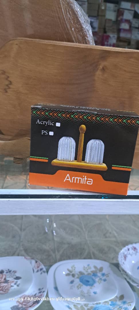 نمک پاش نشکن  با استند چوب روس