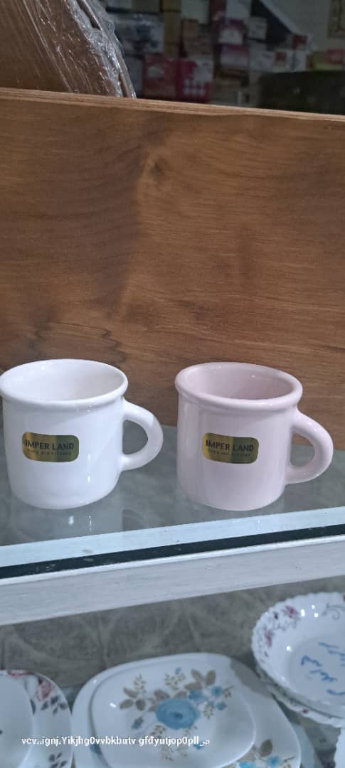 فنجان قهوه خوری  ساده سرامیکی با رنگ بندی